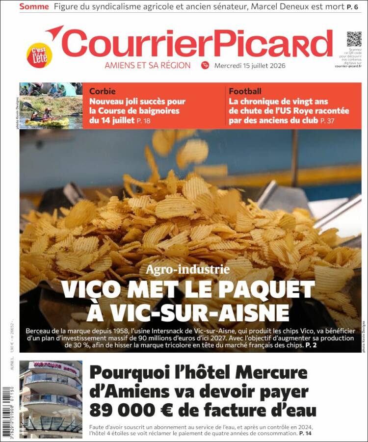 Portada de Courrier Picard (Francia)