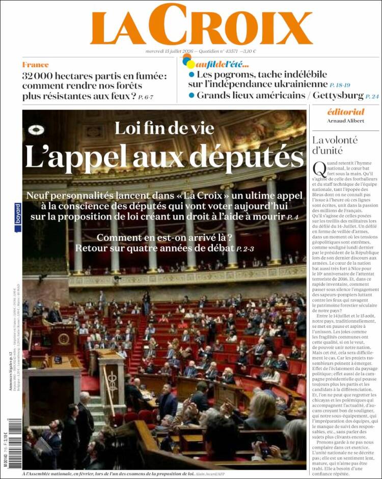 Portada de La Croix (Francia)