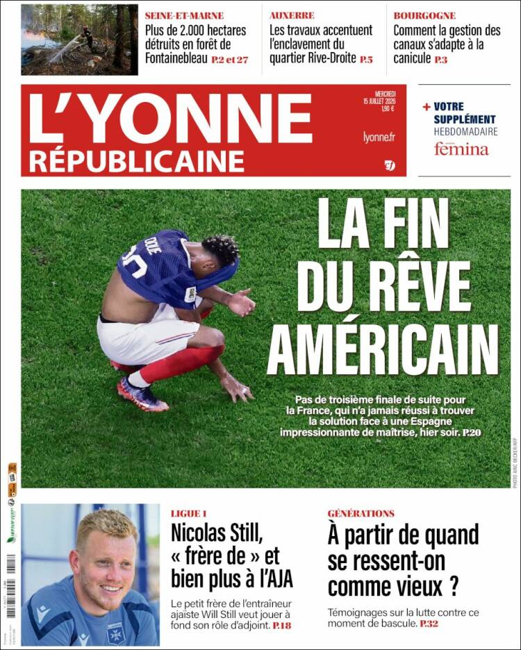 Portada de L'Yonne-Républicaine (Francia)