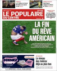 Portada de Le Populaire du Centre (Francia)