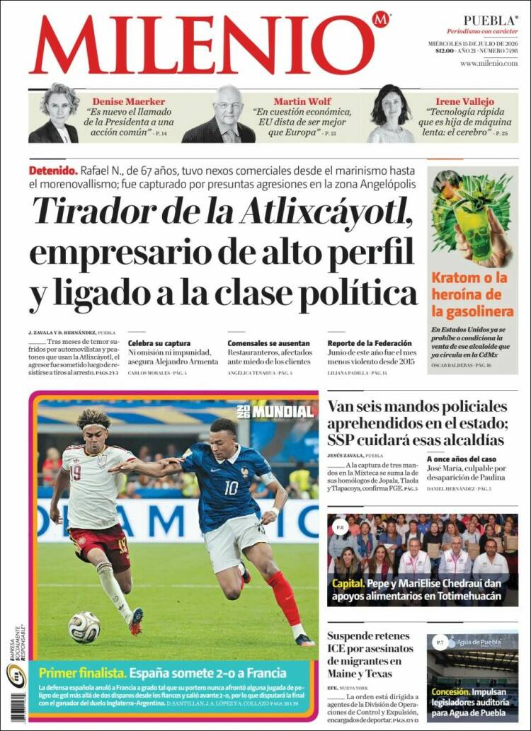 Portada de Milenio de Puebla (M&eacute;xico)