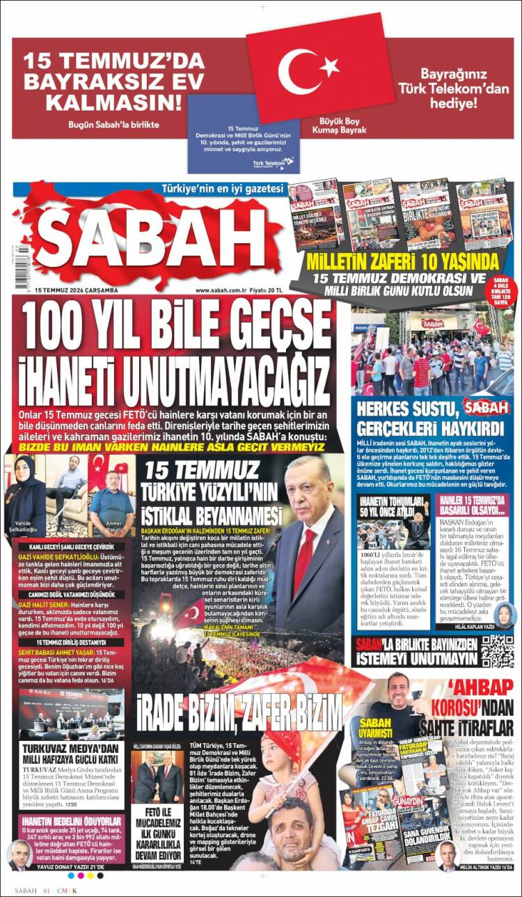 Portada de Sabah (Turqu&iacute;a)