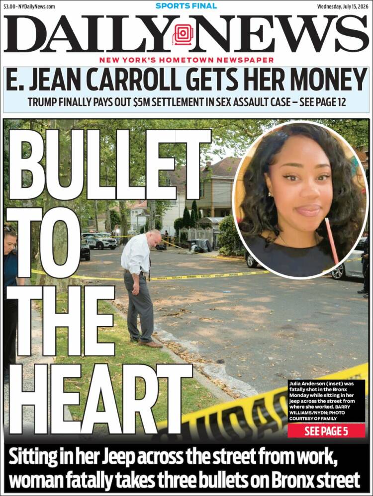 Portada de Daily News - New York (USA)
