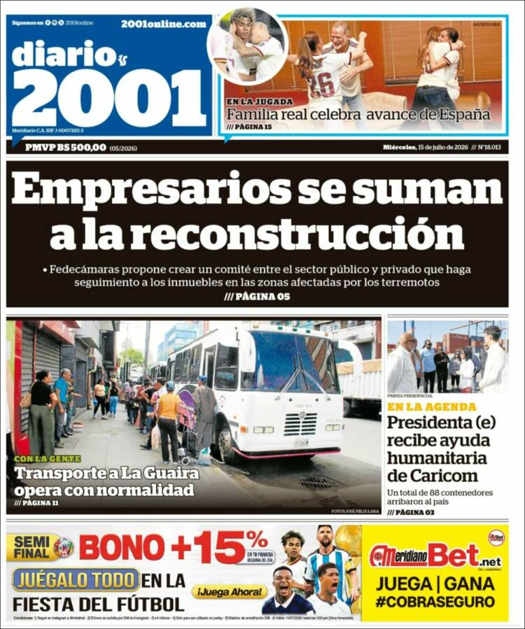 Portada de 2001 - Dosmiluno (Venezuela)