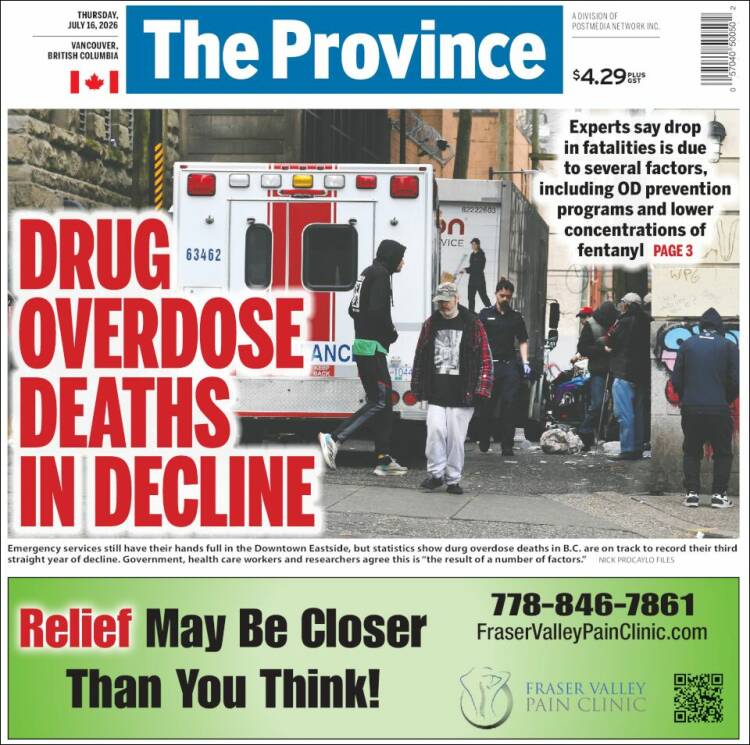 Portada de The Province (Canad&aacute;)