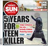Portada de The Toronto Sun (Canad&aacute;)