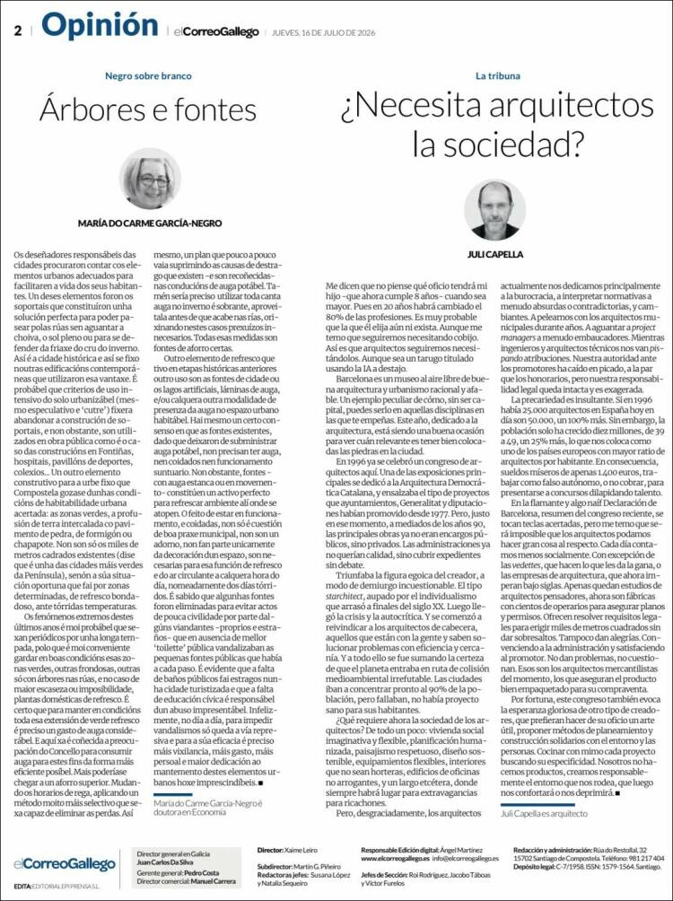 Portada de El Correo Gallego (Espa&ntilde;a)