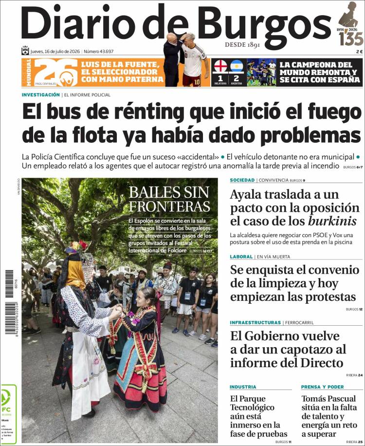 Portada de Diario de Burgos (Espa&ntilde;a)