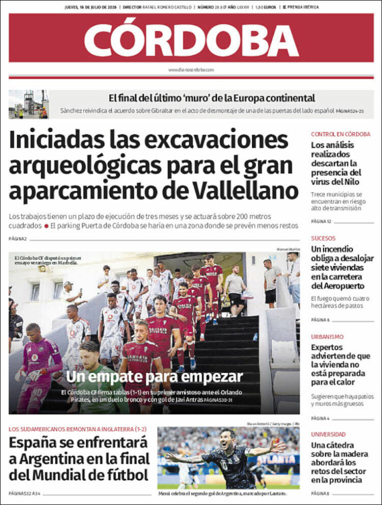 Portada de Diario de Córdoba (Espa&ntilde;a)