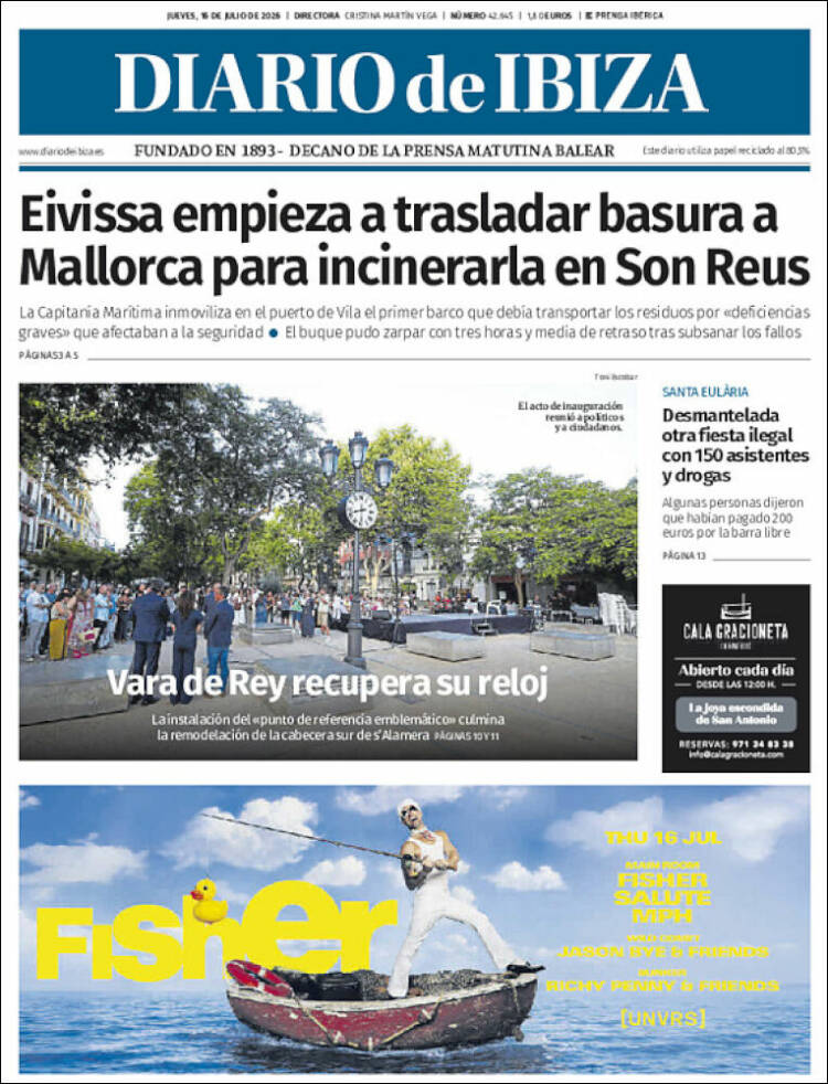 Portada de Diario de Ibiza (Espa&ntilde;a)