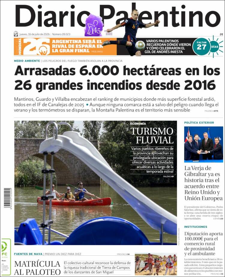 Portada de Diario Palentino (Espa&ntilde;a)
