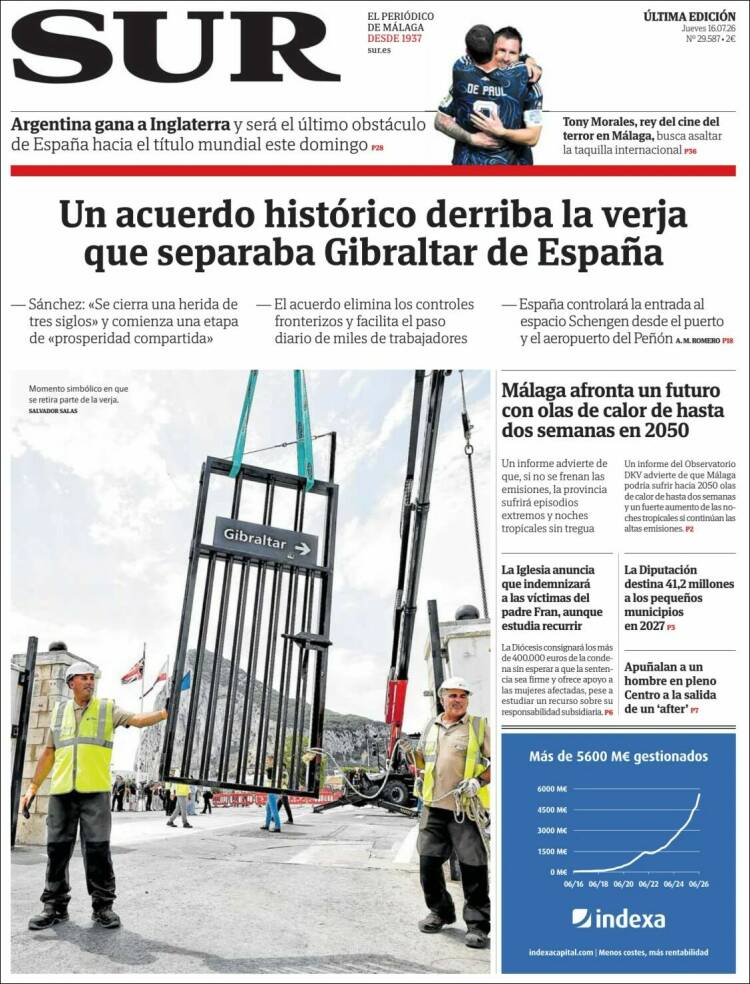 Portada de Diario el Sur (Espa&ntilde;a)