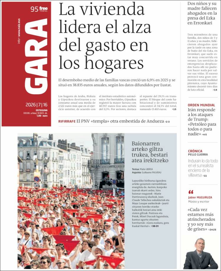 Portada de Gara (Espa&ntilde;a)
