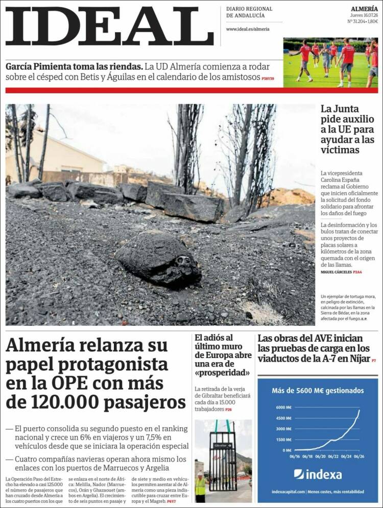 Portada de Ideal Almeria (Espa&ntilde;a)
