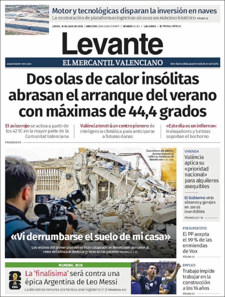 Portada de Levante (Espa&ntilde;a)
