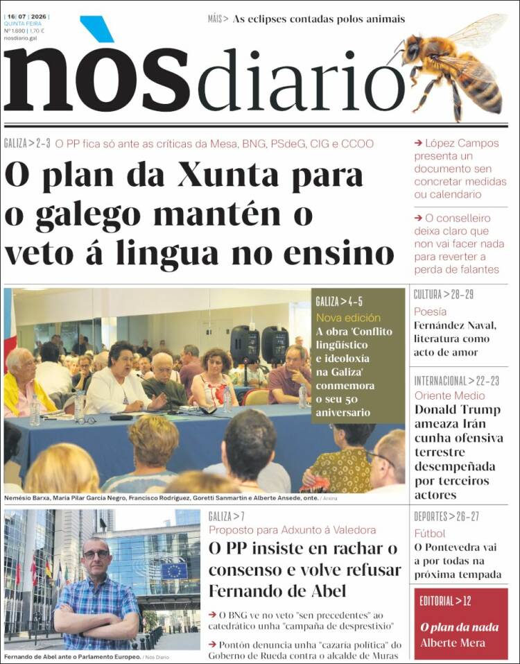 Portada de Nòs Diario (Espa&ntilde;a)