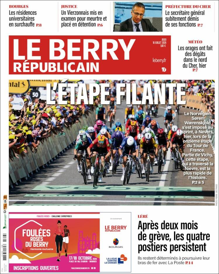 Portada de Berry Republicain (Francia)