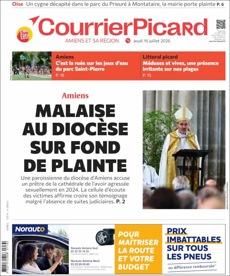 Portada de Courrier Picard (Francia)