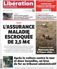 Portada de Libération Champagne (Francia)