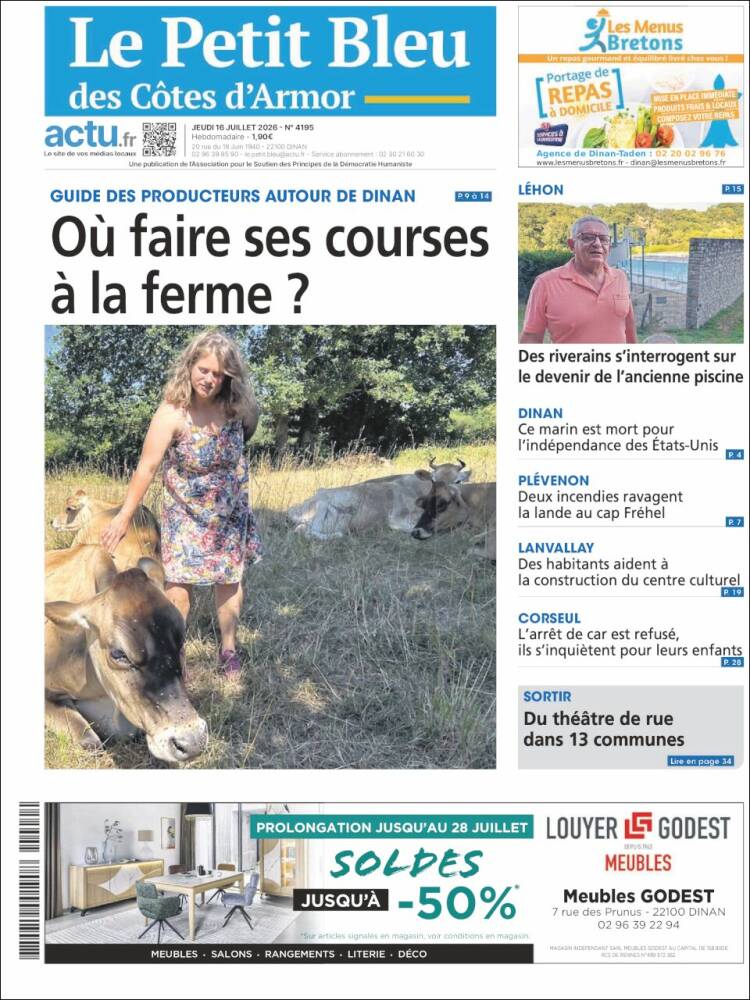 Portada de Le Petit Bleu (Francia)