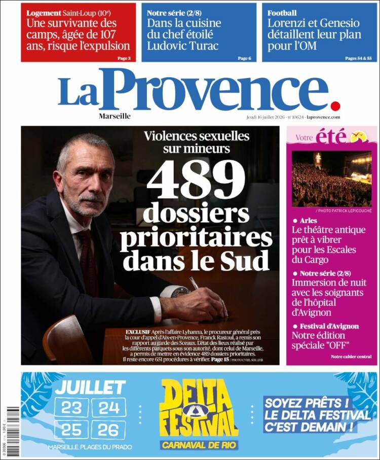 Portada de La Provence (Francia)