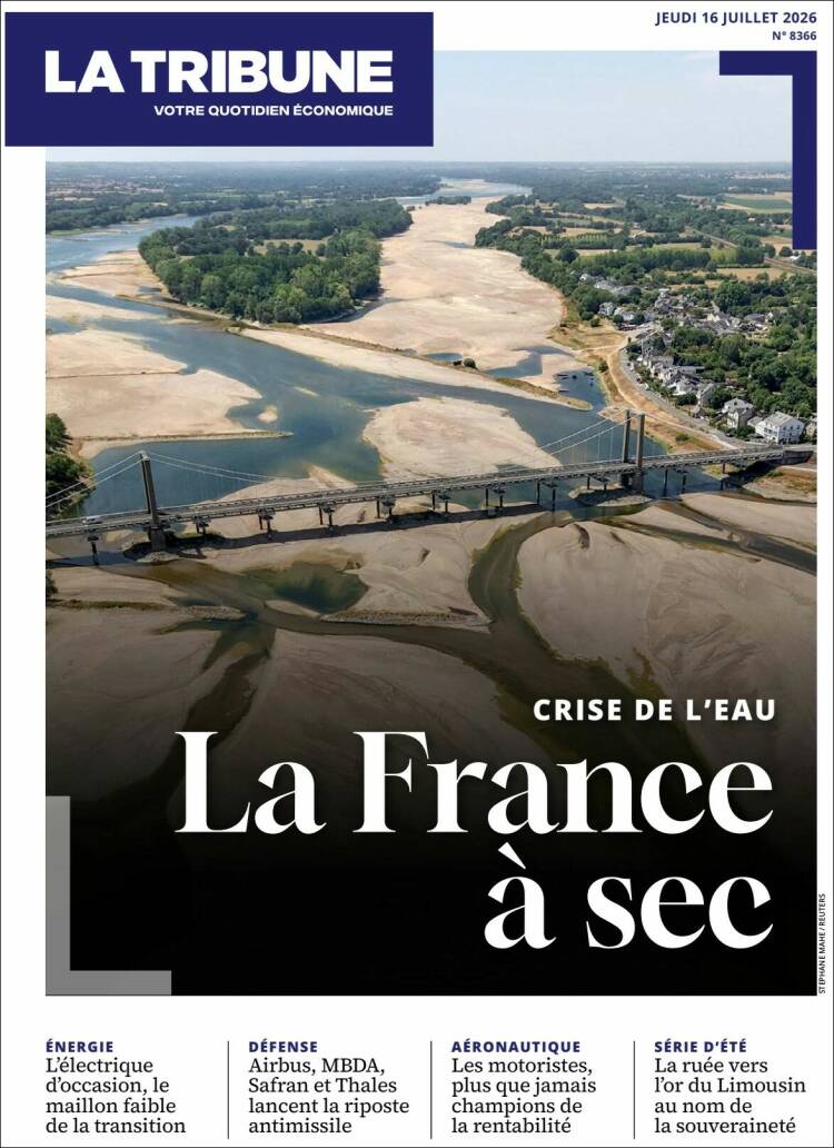 Portada de La Tribune (Francia)