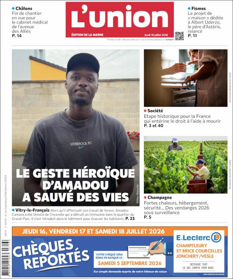 Portada de L'Union (Francia)