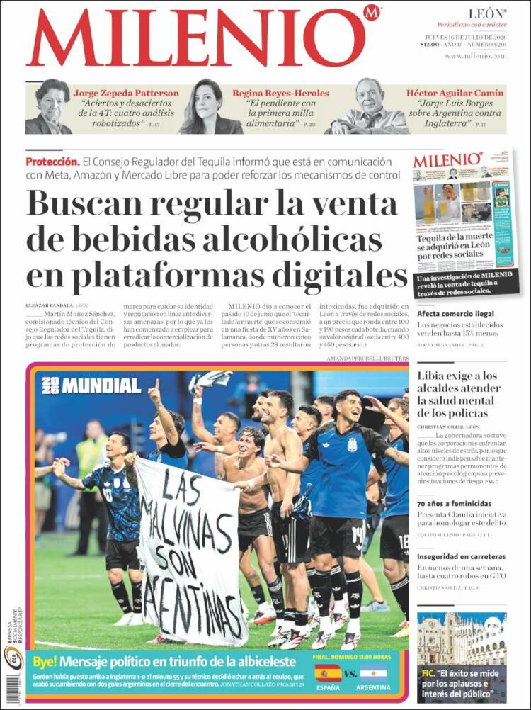 Portada de Milenio de León (M&eacute;xico)