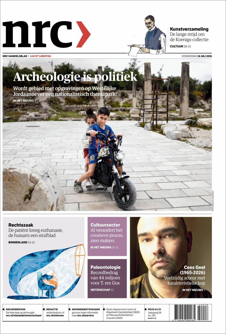 Portada de NRC Handelsblad (Pa&iacute;ses Bajos)