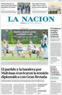 Portada de La Nación (Argentina)