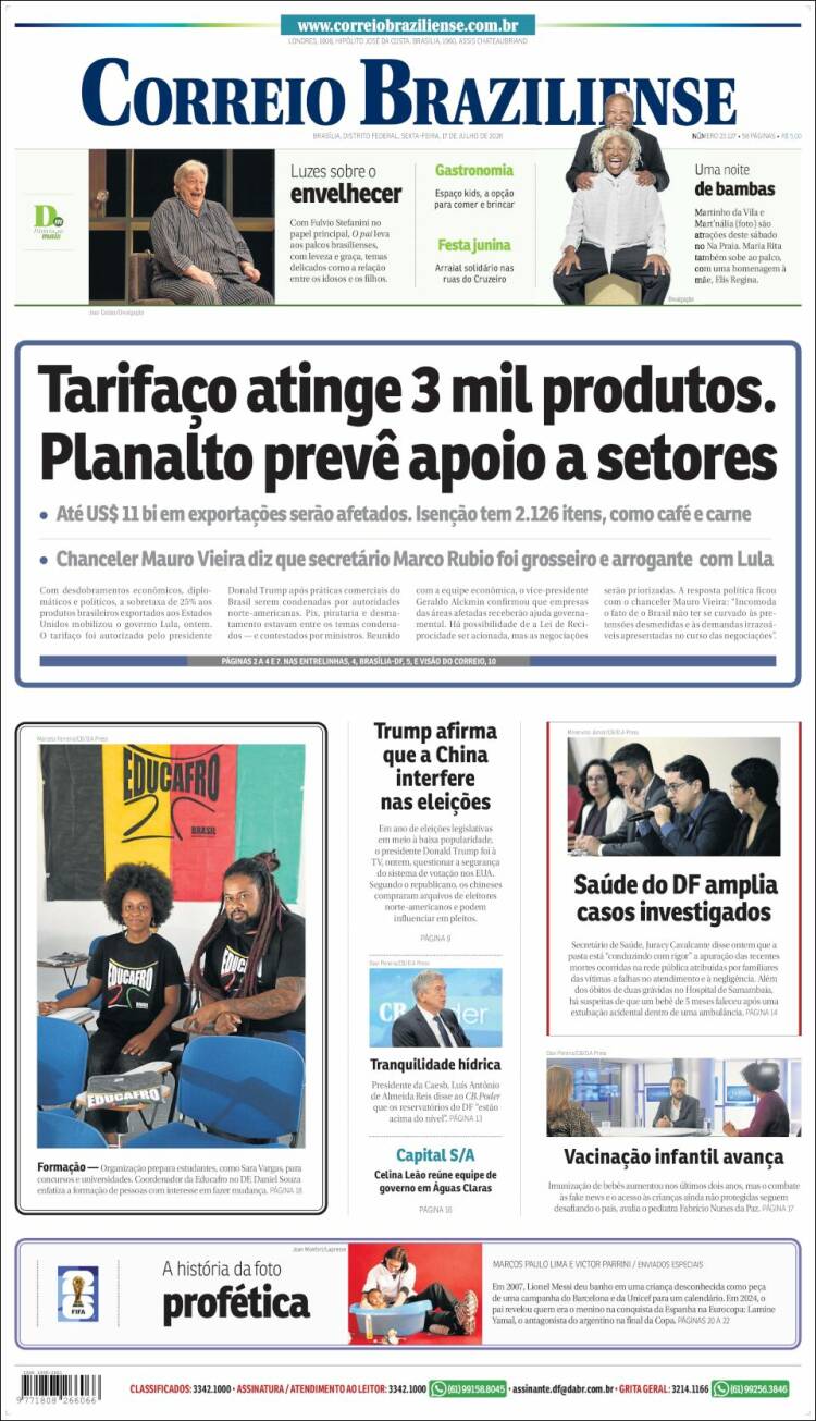 Portada de Correio Braziliense (Brasil)