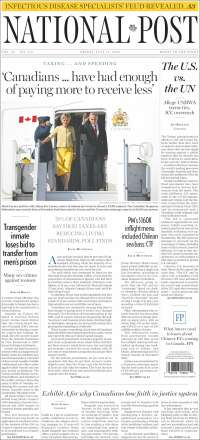 Portada de The National Post (Canad&aacute;)