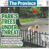Portada de The Province (Canad&aacute;)