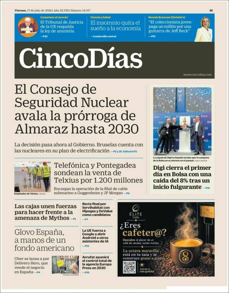 Portada de Cinco Días (Espa&ntilde;a)