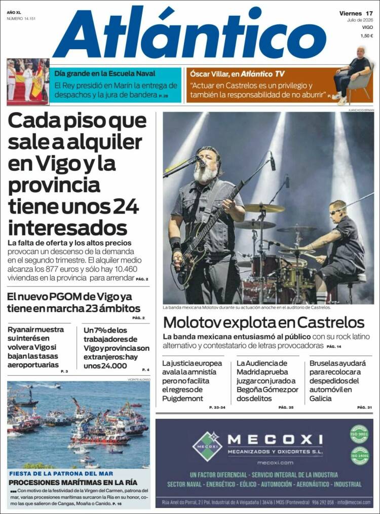 Portada de Atlántico Diario (Espa&ntilde;a)