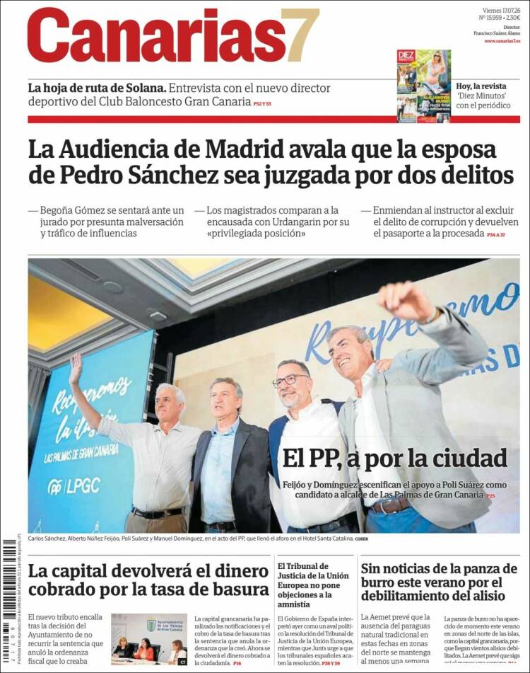Portada de Canarias 7 (Espa&ntilde;a)