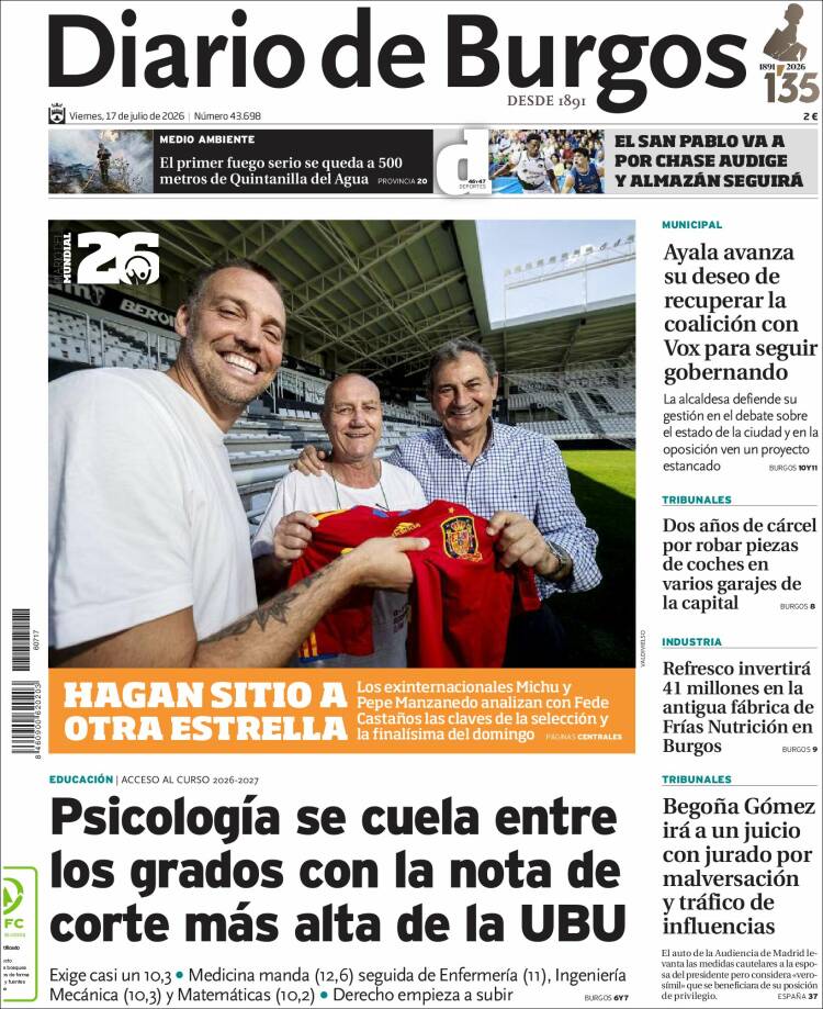 Portada de Diario de Burgos (Espa&ntilde;a)