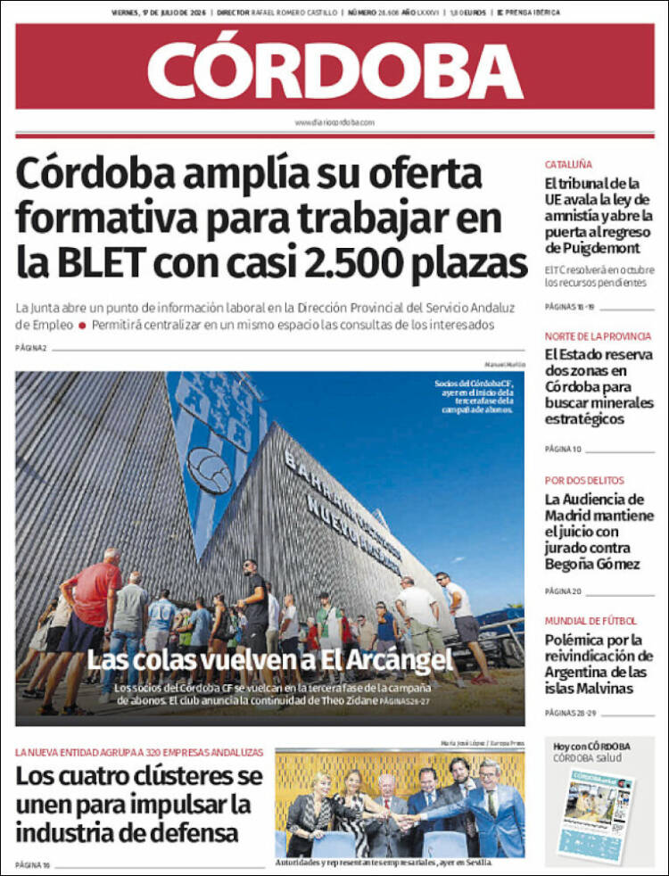 Portada de Diario de Córdoba (Espa&ntilde;a)