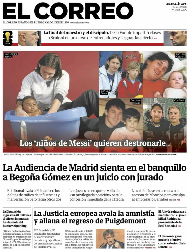 Portada de El Correo - Álava (Espa&ntilde;a)