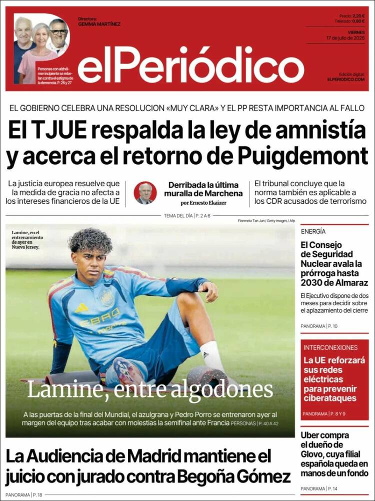 Portada de El Periódico (Espa&ntilde;a)