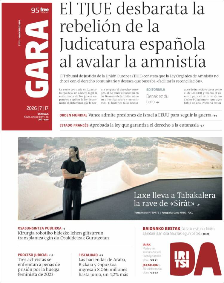 Portada de Gara (Espa&ntilde;a)