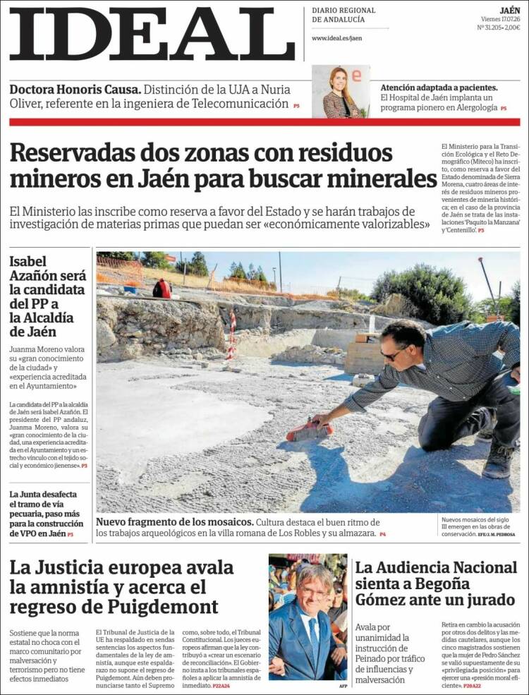 Portada de El Ideal de Jaén (Espa&ntilde;a)