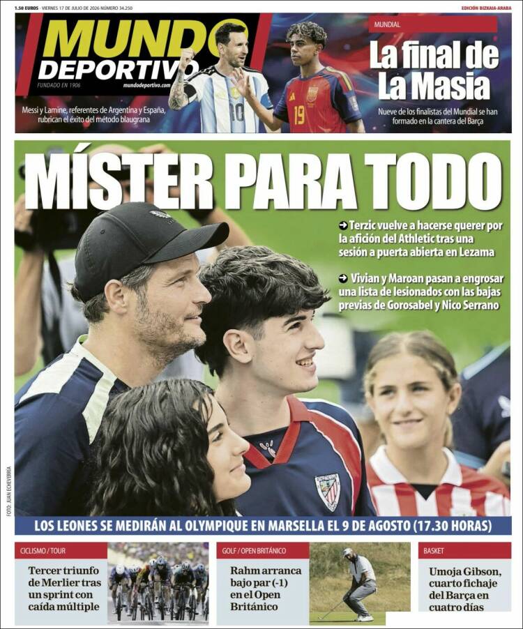 Portada de Mundo Deportivo Bizkaia (Espa&ntilde;a)