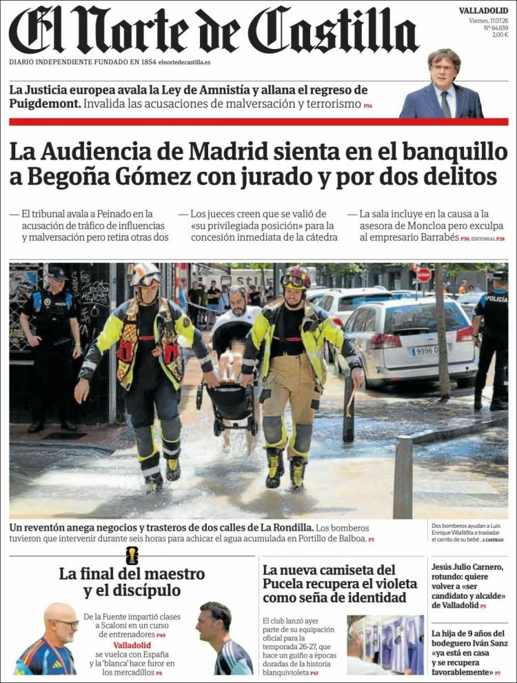 Portada de Norte de Castilla - Valladolid (Espa&ntilde;a)
