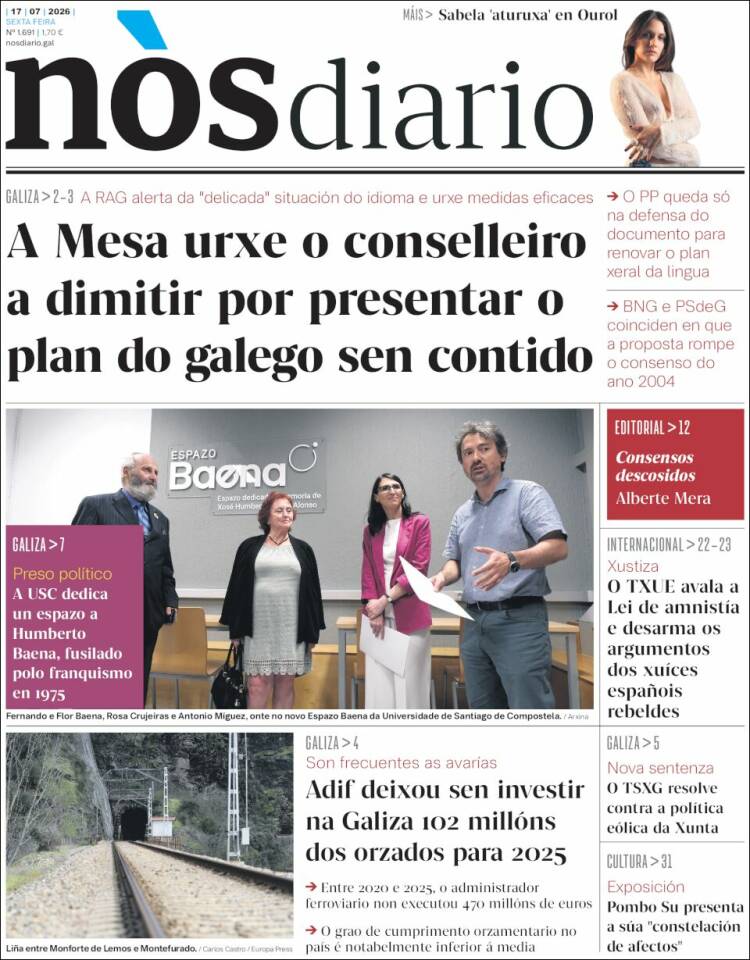 Portada de Nòs Diario (Espa&ntilde;a)