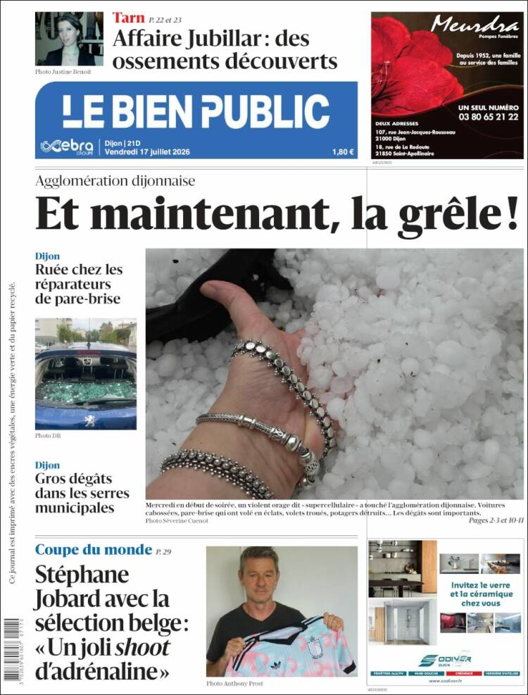 Portada de Le Bien Public (Francia)