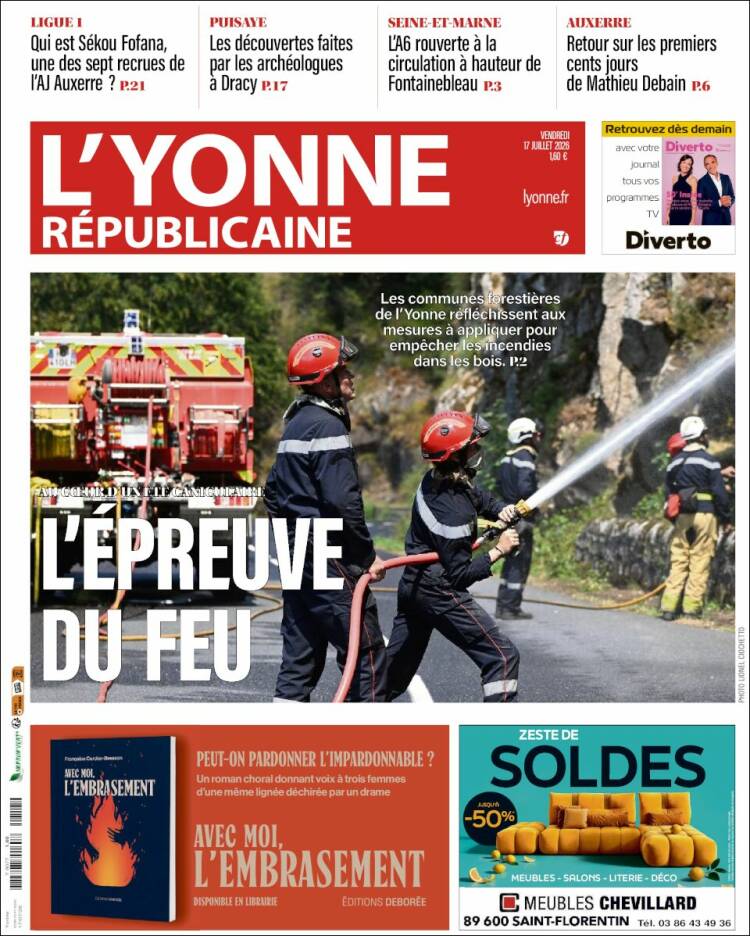 Portada de L'Yonne-Républicaine (Francia)