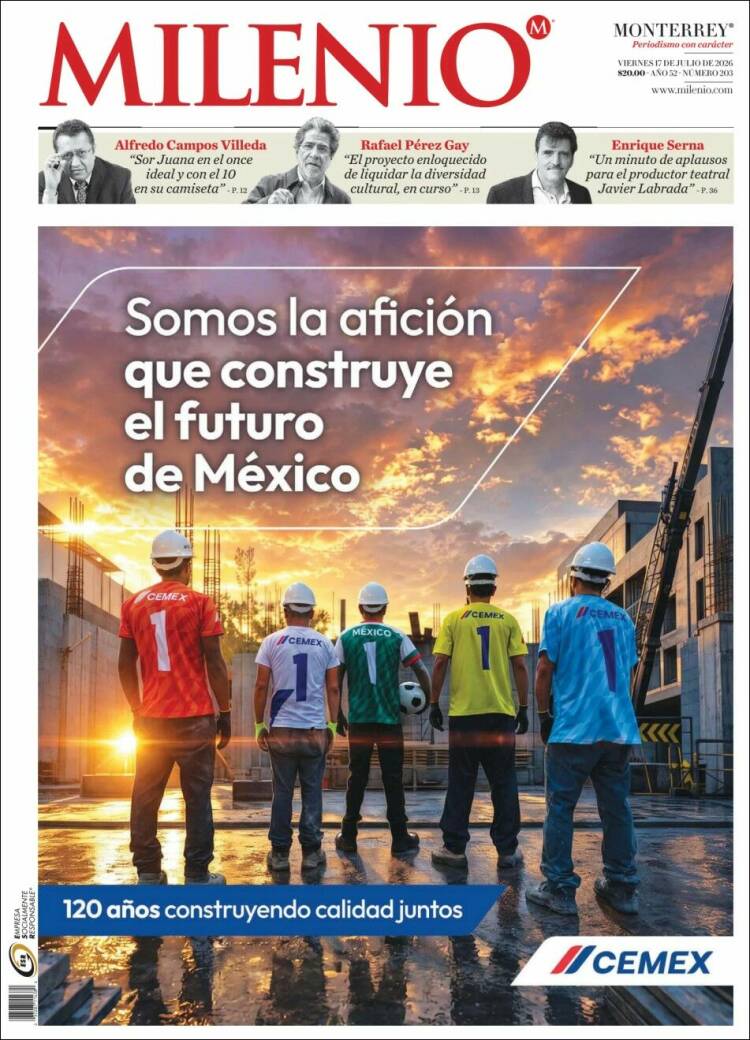 Portada de Milenio de Monterrey (M&eacute;xico)