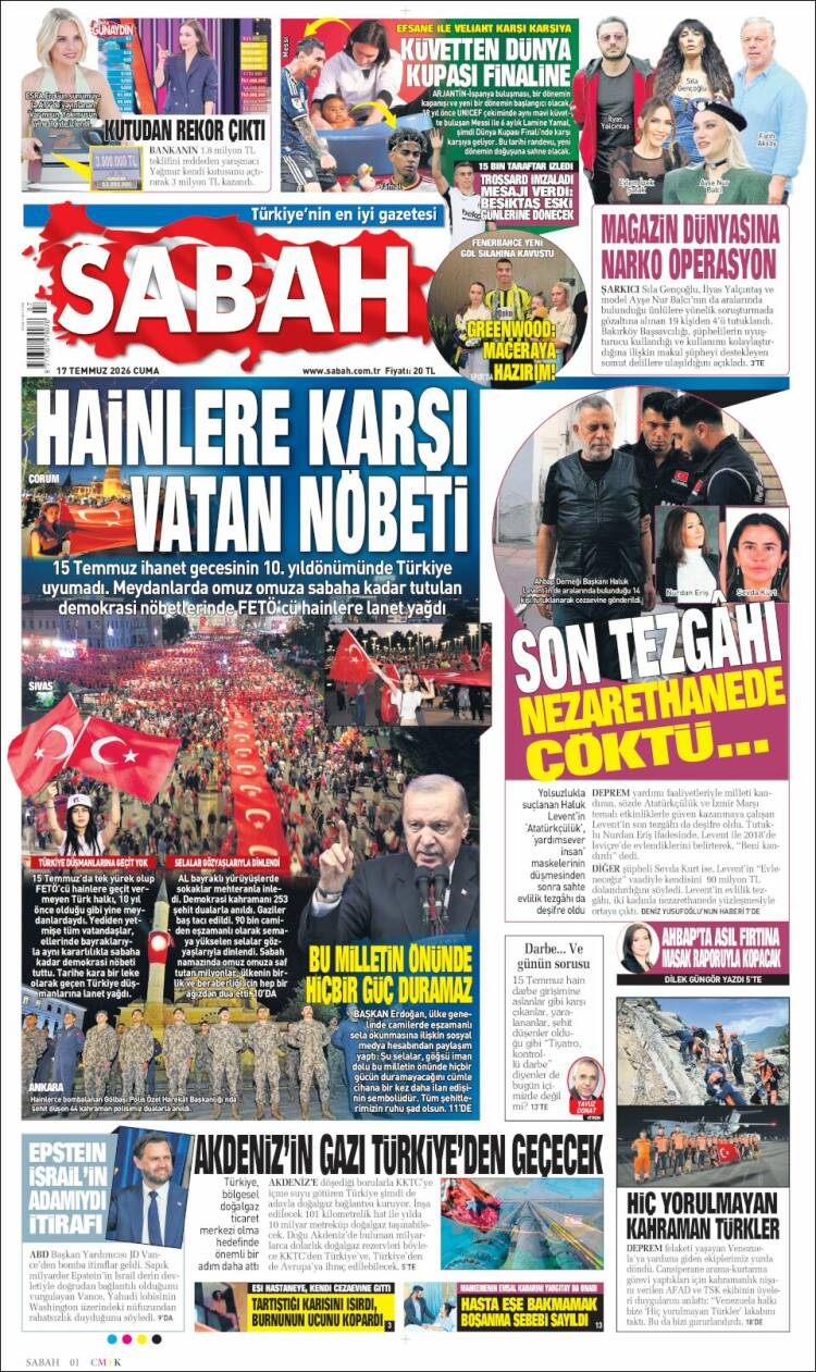 Portada de Sabah (Turqu&iacute;a)