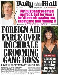 Portada de Daily Mail (Reino Unido)